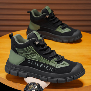 Nouvelles bottes montantes pour hommes M923, style rétro britannique, chaussures de randonnée d'extérieur antidérapantes et résistantes à l'usure, chaussures de travail et de sécurité. - Product Image 4