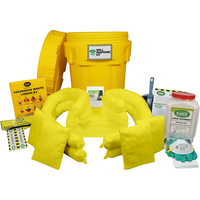Kit de Contención de Derrames Químicos Industrial SABER SC75-SK/SD de 75 Litros con Tambor de Recogida y Alta Absorbencia