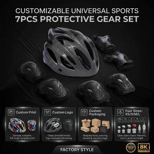 Ensemble de protection pour le <span class=keywords><strong>roller</strong></span> pour adultes et enfants : casque, protège-poignets, genouillères pour vélo d'équilibre et longboard - Product Image 6