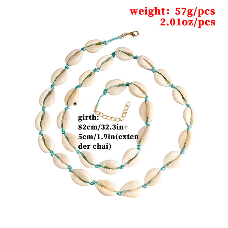 Trendz Naturel Initial Longue Coquille Ronde Enfants Pendentif Collier Pour Enfants