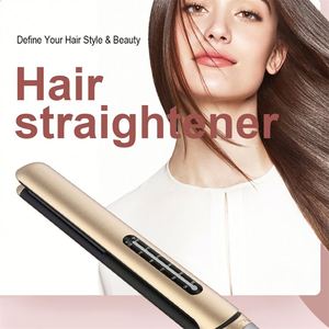 Plancha de pelo de hierro plano de titanio profesional LCD PTC calefacción herramienta de estilismo eléctrico rápido para uso doméstico de coche 110-240V - Product Image 2