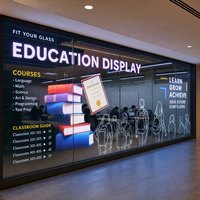Pantalla LED Transparente de Gran Formato para Centro de Capacitación, Ventana de Vidrio Completa para Exhibición en Paredes de Vidrio