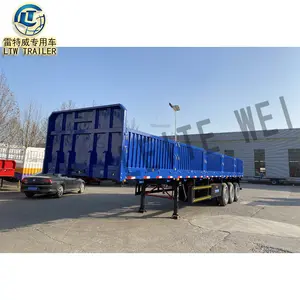 3 Charge d'essieu 70 tonnes Marchandises Mur Latéral Piquet Transport en vrac bétail haute Clôture Cargo Semi Camion Remorque à vendre