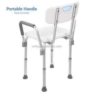 Adjustable Elderly Bathroom Bath Shower Chair Disabled Folding Seat-Rehabilitation Therapy Supplies