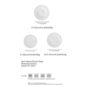 Assiette Ronde Moderne en Céramique Blanche Pure Écologique pour Steak, Pâtes, Salade – Idéale pour Fêtes, Maison, Hôtels et Restaurants - Product Image 6