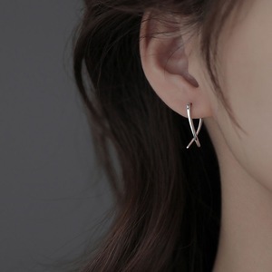 S925 <strong>Sterling</strong> <strong>Silver</strong> <strong>Earrings</strong> for Women Elegant Geometric Ear Jewelry High-End Sense <strong>Small</strong> Exquisite Stud <strong>Hoop</strong> <strong>Earrings</strong> - Product Image 2