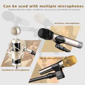 Soporte de brazo de tijera para suspensión de micrófono universal Soporte de micrófono de escritorio con <span class=keywords><strong>base</strong></span> de metal - Product Image 4