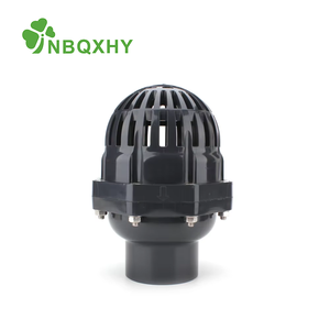 Vanne de fond manuelle en PVC gris de sécurité industrielle et vanne à visser, normes JIS DIN ANSI, anti-retour pour l'eau de plomberie - Product Image 1
