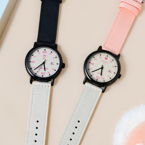 Correa de Reloj de Repuesto de Nailon Tejido de Dos Tonos de Liberación Rápida de 20 mm Compatible con Relojes Dlsney - Product Image 4