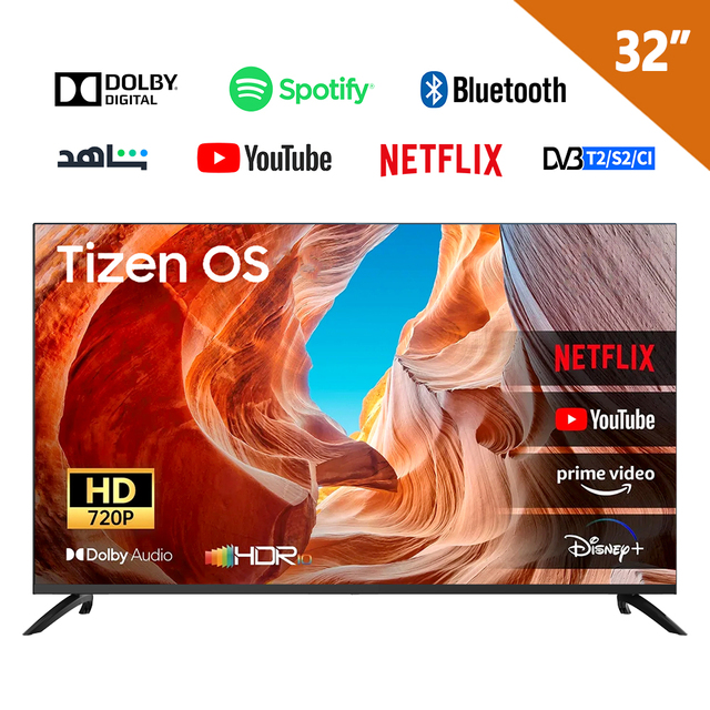 32 Inch Smart TV Android TV Tizen Os TV LED TV HDR WebOS USB Black HDTV WiFi AV for Bedroom Hotel Small Room Home Use