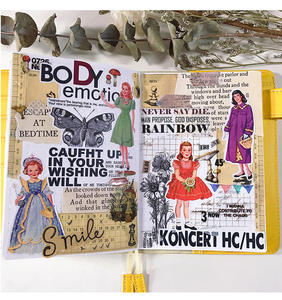 Europa y los Estados Unidos viento Retro papel muñecas Linda niña niño princesa modelos mano cuenta pegatinas diario álbum creativo - Product Image 4