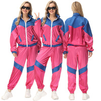 Costume d'Halloween rétro Disco Party 70s 80s Rock Hip-Hop Survêtement Professionnel 80S Vintage Dance Jogging Suit