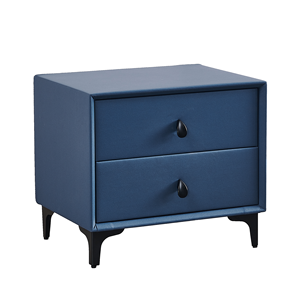 Full Imitation Leather Minimalist Study Bedroom Living Room Blue <strong>White</strong> <strong>Bedside</strong> Table Furniture Night Table <strong>Bedside</strong> - Product Image 1