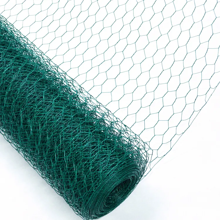 Wholesale galvanized 1/2'' plastic chicken wire mesh roll poultry farm woven hexagonal wire mesh
