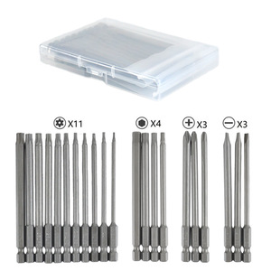 S2 Hex Shank <b>Screwdriver</b> Bits <b>Set</b> 21 Pc Flathead Phillips <b>Torx</b> Industrial Matte Finish - Product Image 5