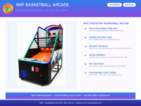 Machine de basket-ball d'arcade LED Shoot & Score 255x100x250 cm pour centre commercial FEC