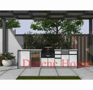 2026 Dorene elegante per tutte le stagioni all'aperto armadio <span class=keywords><strong>da</strong></span> <span class=keywords><strong>cucina</strong></span> Grill Station con pensili impermeabili e lavello in acciaio inox - Product Image 4