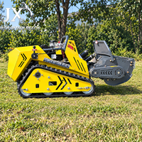 Tondeuse à chenilles robuste CE GQ800B 800 mm télécommandée, débroussailleuse à fléaux pour l'élimination des herbes et l'assainissement des terrains