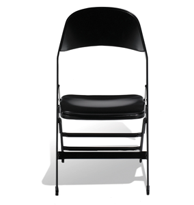 Chaises pliantes en métal en gros avec coussin rembourré, chaise pliable à cadre en acier noir pour l'intérieur et l'extérieur - Product Image 1