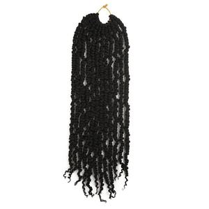 La fibra resistente al calor negro Premium bomba primavera pasión giro Crochet trenza de cabello sintético - Product Image 6
