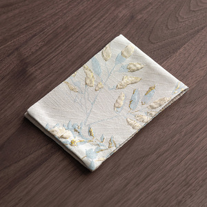 Chinese Style Floral Tea Mat Jacquard Heat Insulating <b>Table</b> Cloth Washable Tea Accessory <b>Placemat</b> <b>For</b> Dry Brewing - Product Image 2