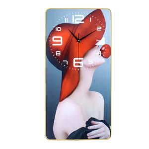 <span class=keywords><strong>Horloge</strong></span> <span class=keywords><strong>murale</strong></span> électronique silencieuse <span class=keywords><strong>rectangulaire</strong></span> <span class=keywords><strong>en</strong></span> <span class=keywords><strong>verre</strong></span> et plastique, style moderne minimaliste, luxe léger, avec peinture décorative transparente - Product Image 4