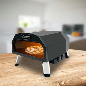 <span class=keywords><strong>Four</strong></span> à pizza miniature autonome en acier inoxydable avec pierre rotative, alimenté au gaz, pour hôtel, voiture et usage extérieur - Product Image 1