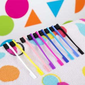 Brocha de Maquillaje 3 en 1 con Mango de Plástico y Doble Cabezal <span class=keywords><strong>para</strong></span> Cejas, Peine y Control de Bordes, al por Mayor y Personalizable - Product Image 1