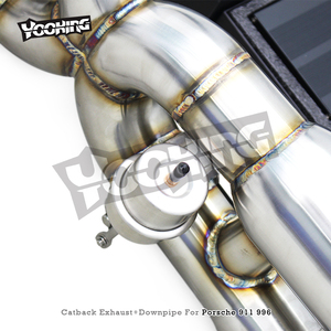 Sistema de escape YD <span class=keywords><strong>Turbo</strong></span> para <span class=keywords><strong>Porsche</strong></span> 911 Carrera <span class=keywords><strong>996</strong></span> <span class=keywords><strong>TURBO</strong></span> 3,6 T 1997-2005 silenciador de escape de acero inoxidable con tubo de bajada de catalizador - Product Image 4