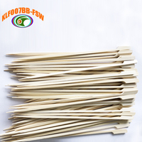 Biodégradable jetable de qualité alimentaire oblat plat en bois bambou teppo brochette barbecue torréfaction bâtons de brochette pagaie drapeau en forme de pistolet