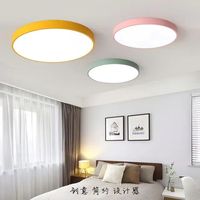 Lampu plafon Led 30W tinggi, lampu plafon untuk apartemen loteng dalam ruangan balkon menempel bulat untuk ruang makan kamar tidur