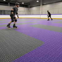 Système de dalles modulaires en PP pour patinoires de roller, idéal pour les entrepreneurs, les constructeurs d'installations et les projets de construction