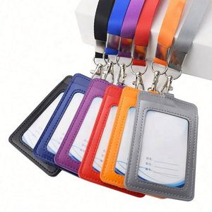 Porta Tarjetas de Identificación de Cuero PU Duradero de Primera Calidad con Correas para el Cuello - Product Image 2