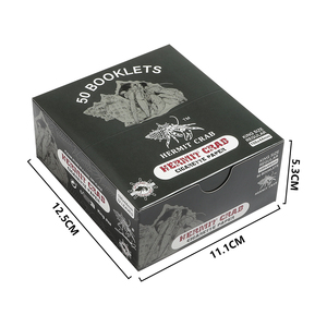 HermitCrab Black King Size 106X44mm Tobacco Leaves Ultra Thin Cigarette Rolling Paper For <b>Smoke</b> - Product Image 3
