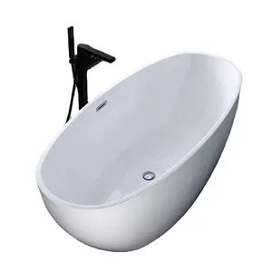 CUPC Acrylic And Reinforced FRP The Best Factory Price Modern Soaking Freestanding Deep Adult Acrylic Oval Bathtubs