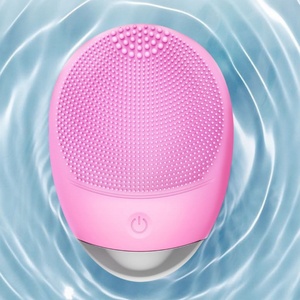 Mini Handheld Ultrasonic Multi-Functional Led Cleansing Brush Silicone Soft Brush Massage Facial Cleansing Brush - Product Image 2