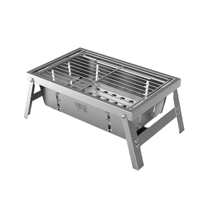 CS Brand Outdoor Camping Picnic Portable Durable Folding 304 Stainless Steel Charcoal Fire <b>BBQ</b> <b>Grill</b> Touch Control Flame Safety - Product Image 1