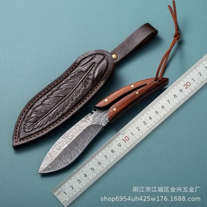 Cuchillo de supervivencia para exteriores con hoja fija de alta dureza, pequeño y afilado, para camping y bushcraft, compatible con Dropshipping en Shopify. - Product Image 4