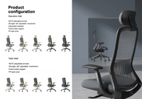 Silla de oficina gerencial altura ajustable respaldo alto malla hogar Oficina escritorio silla giratoria ergonómica silla con reposabrazos 4D PU