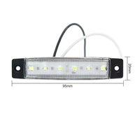 Feux de position arrière de remorque latérale ambre 6 LED pour camions fabrication LED contour 12V Volt camion caravane dégagement bleu rouge