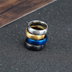Polished and Brushed Fashion Black <b>Men</b> Stainless Steel <b>Silver</b> <b>Rings</b> logo for Male, Custom Designer Finger Championship <b>Ring</b> - Product Image 2