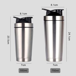 Stainless Steel 500Ml 750Ml Gym Sports Water Single Double Wall Fitness Protein <b>Shaker</b> <b>Bottle</b> - Product Image 3