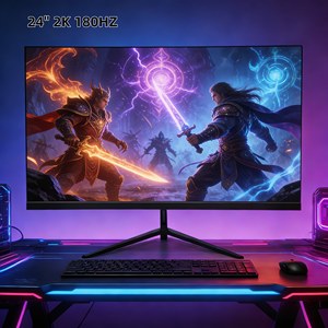 Monitor Gaming Curvo IPS de <span class=keywords><strong>24</strong></span> <span class=keywords><strong>Pulgadas</strong></span>, 2K, 180Hz, 1ms, 2560x1440, 100% sRGB, para <span class=keywords><strong>PC</strong></span> Gaming, Venta al Por Mayor - Product Image 1