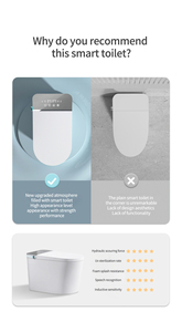 Ensemble <span class=keywords><strong>de</strong></span> toilettes intelligentes monobloc au design élégant, aspect professionnel moderne, toilettes électroniques intelligentes sans réservoir pour les toilettes des clubs d'affaires - Product Image 4