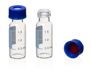 Flacon de laboratoire ALTHEA de haute qualité 2 ml pour chromatographie, flacons HPLC en verre ambré transparent avec graduation pour tests de laboratoire - Product Image 1