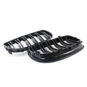 กระจังหน้า BMW สีดำเงา แบบเส้นเดี่ยวหรือเส้นคู่ สำหรับปี 2009 2011 E90 E91 วัสดุพลาสติก ABS อะไหล่แต่ง - Product Image 2
