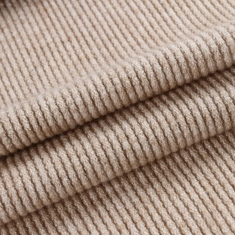 Vải Cashmere Kết Cấu Bánh Quế Rộng Kiểu Sườn Dệt Kim 2*2 Lõi