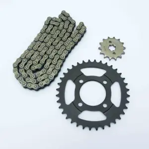 Motorcycle transmission kit sprocket and chain