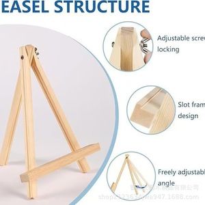Chevalet en bois pour peinture sur table, support polyvalent triangulaire pour étudiants en art, tableau d'affichage pour croquis à l'huile - Product Image 4