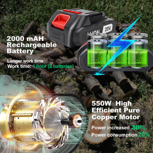 <span class=keywords><strong>เลื่อย</strong></span>โซ่ไร้<span class=keywords><strong>สาย</strong></span>ขนาดเล็ก 20V Li-ion แบตเตอรี่ 150 มม. สำหรับ<span class=keywords><strong>เลื่อย</strong></span>ไม้ งานอุตสาหกรรม DIY สีเขียว <span class=keywords><strong>เลื่อย</strong></span><span class=keywords><strong>ไฟฟ้า</strong></span> - Product Image 6